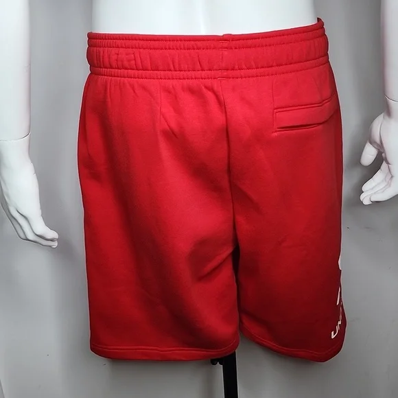 UNDER ARMOUR SWEAT SHORTS, THE COLOR IS BEAUTIFUL RED WOTH WHITE LOGO, LARGE (L) - Picture 4 of 12
